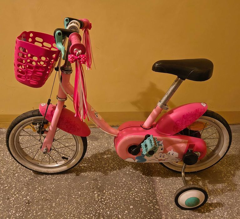 Rower 14 B-TWIN Unicorn Decathlon + kółka boczne