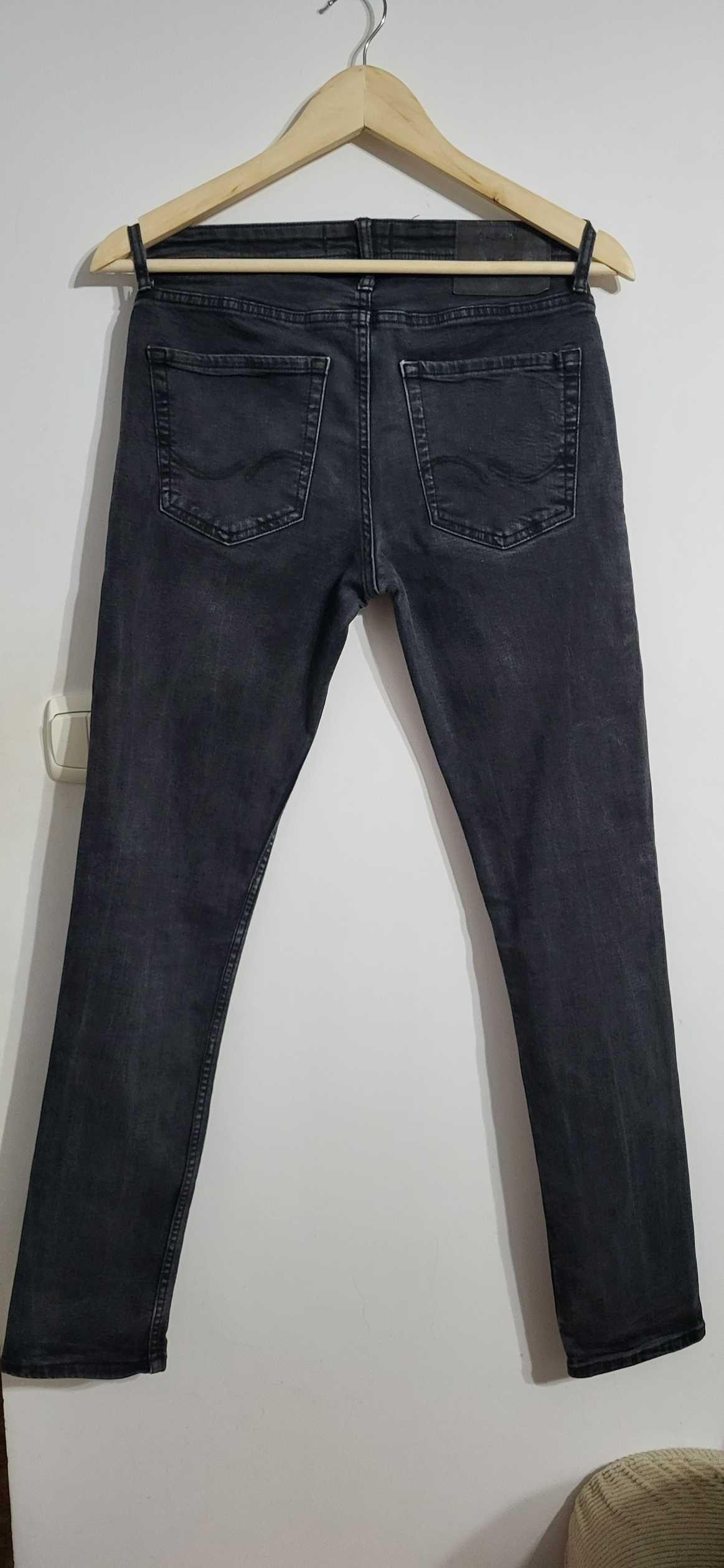 Jeansy Jack&Jones, grafitowe, rozm. 28/32, Slim Fit/ Glenn