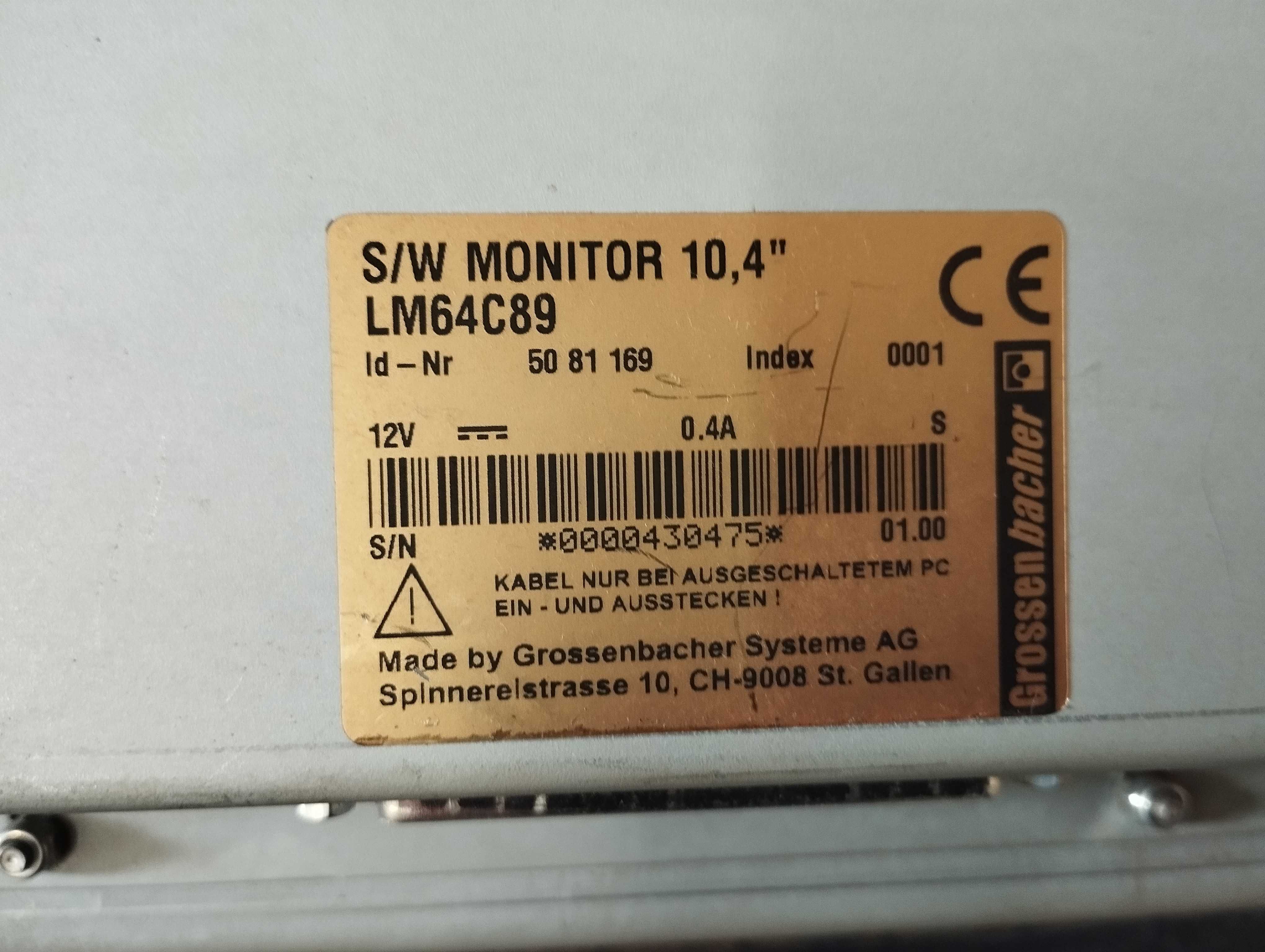Panel Rovema S/W monitor 10'4 LM64C89