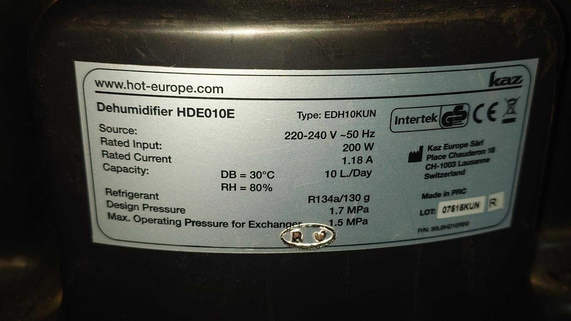 Honeywell HDE010E Pochłaniacz wilgoci - osuszacz
