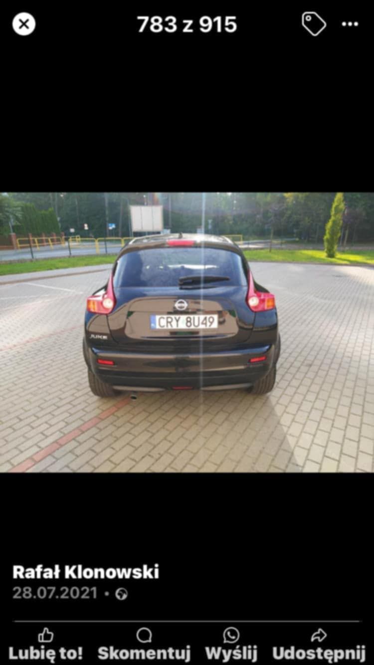 Nisan juke posiada kamerke cofania klima
