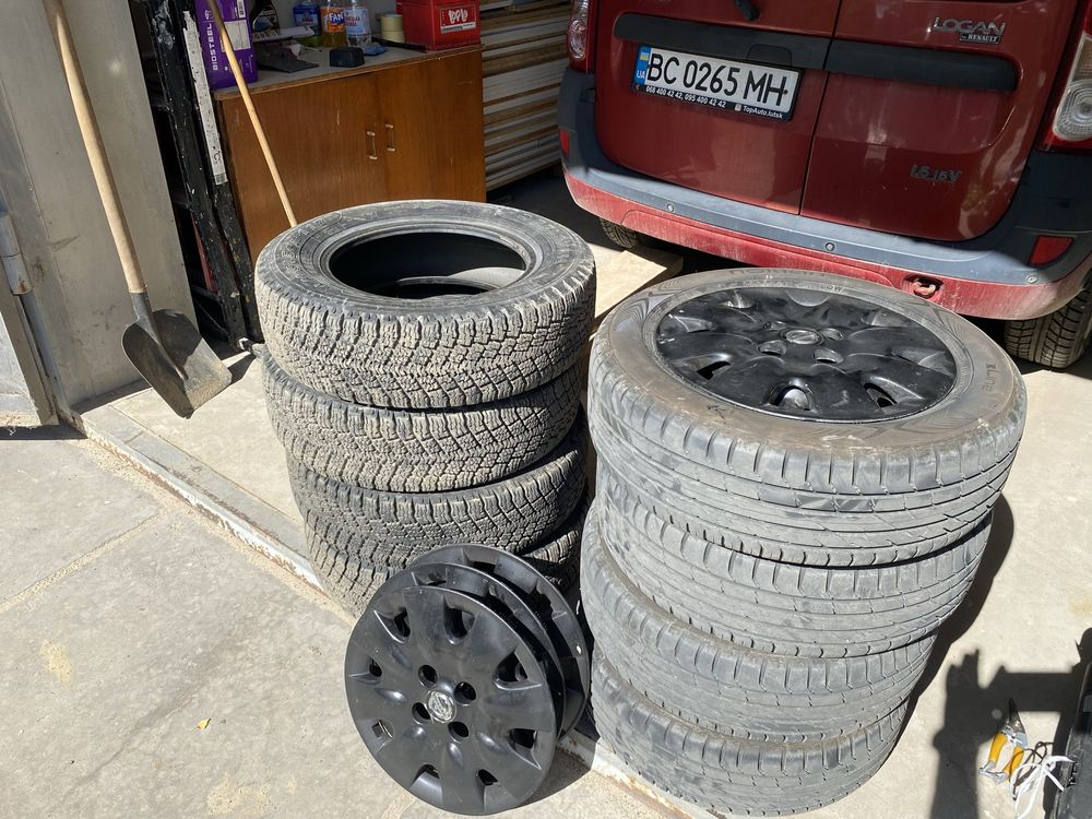 Диски r 14 4 114.3 з шинами літо та зима