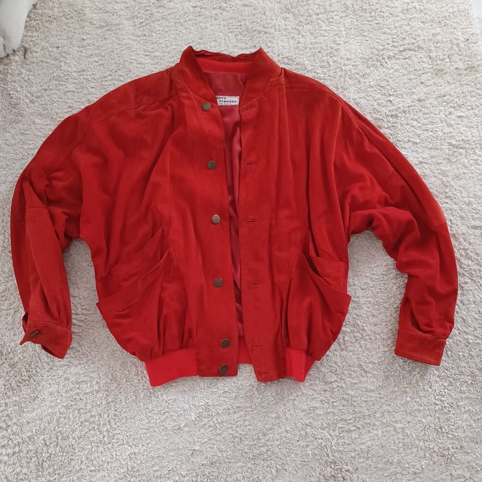 Kurtka skórzana Nuova Firence miękki nubuk L /52 vintage