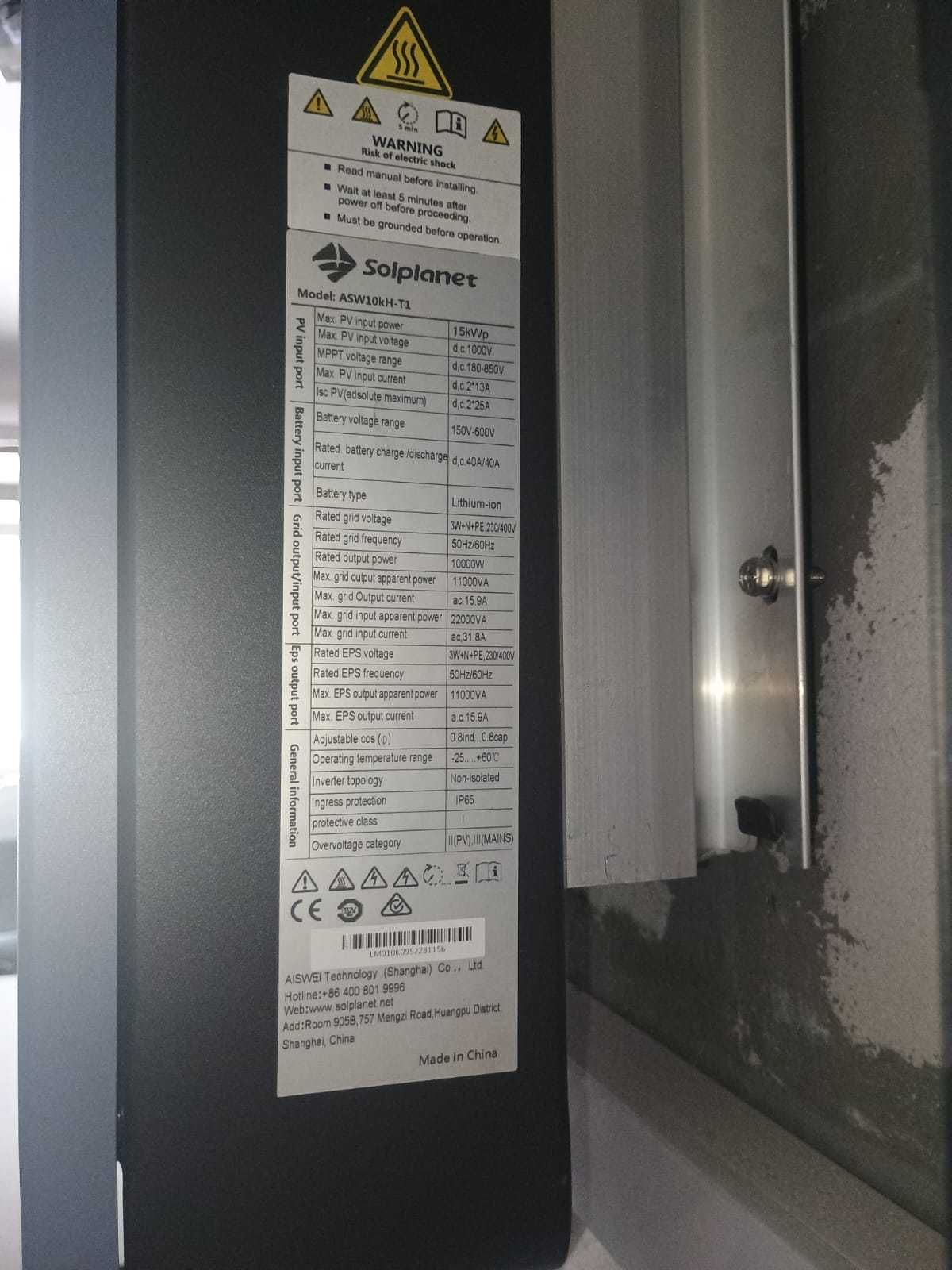 Falownik - hybrydowy trójfazowy Solplanet ASW 10KH-T1, 10kW, 2 MPPT