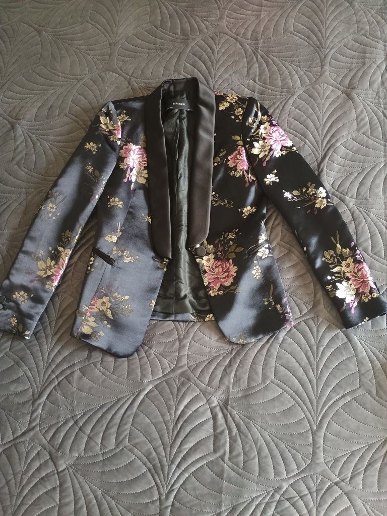 Garnitur damski żakardowy komplet ZARA XS