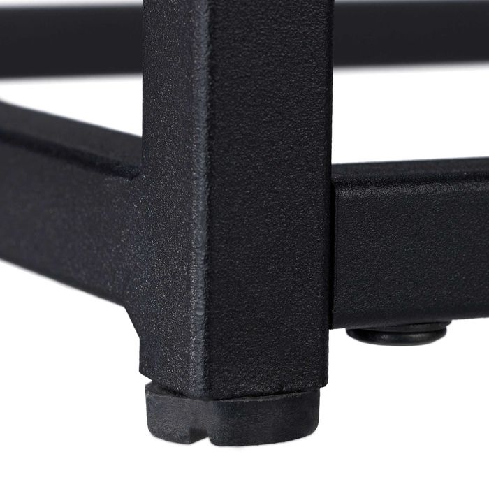 Stolik konsolowy ze szklanym blatem czarny Relaxdays