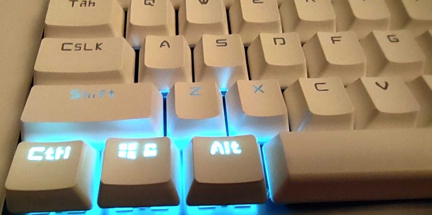 104 Klawisze CherryMX KeyCaps backlit białe MOTOSPEED