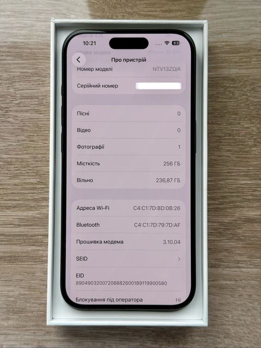 Apple Iphone 15 Pro Black Titanium 256gb акб 100%