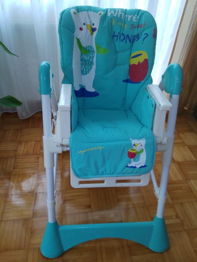 Krzesełko do karmienia Baby Design Pepe (kolor turkusowy)