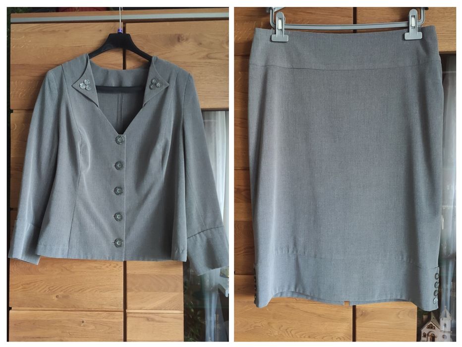 Elegancka garsonka, żakiet i spódnica, pracownia EJLAK r.40/42