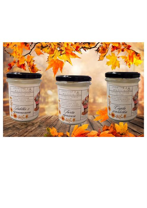 Świece sojowe 180 ml. 2 słoiczki - różne zapachy