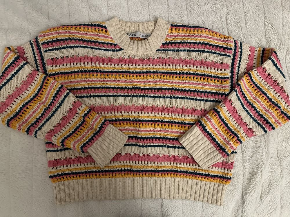 Azurowy sweter z Zary rozm. S piekne kolory