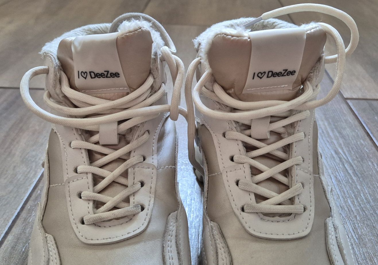 Buty zimowe ocieplane dla dziewczynki DeeZee r. 33. Stan idealny