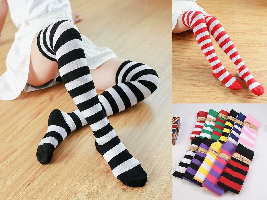 Гольфи новорічні з оленями гетри теплі червоні панчохи білі заколінки