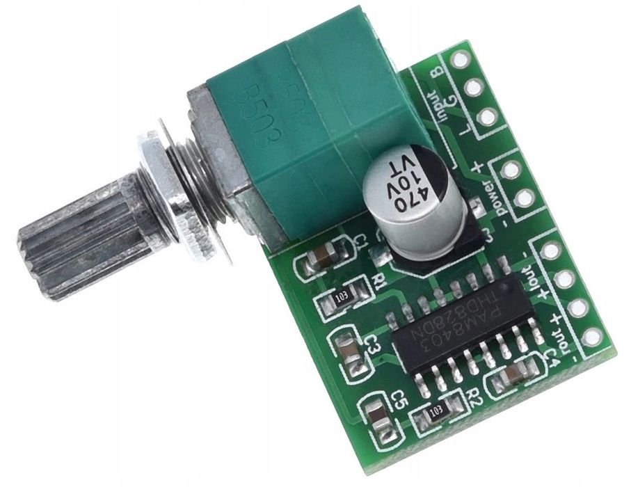 Moduł wzmacniacz audio PAM8403 z potencjometrem