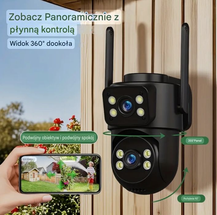 Kamera WIFI Obrotowa 6MP Dwa Obiektywy IP65