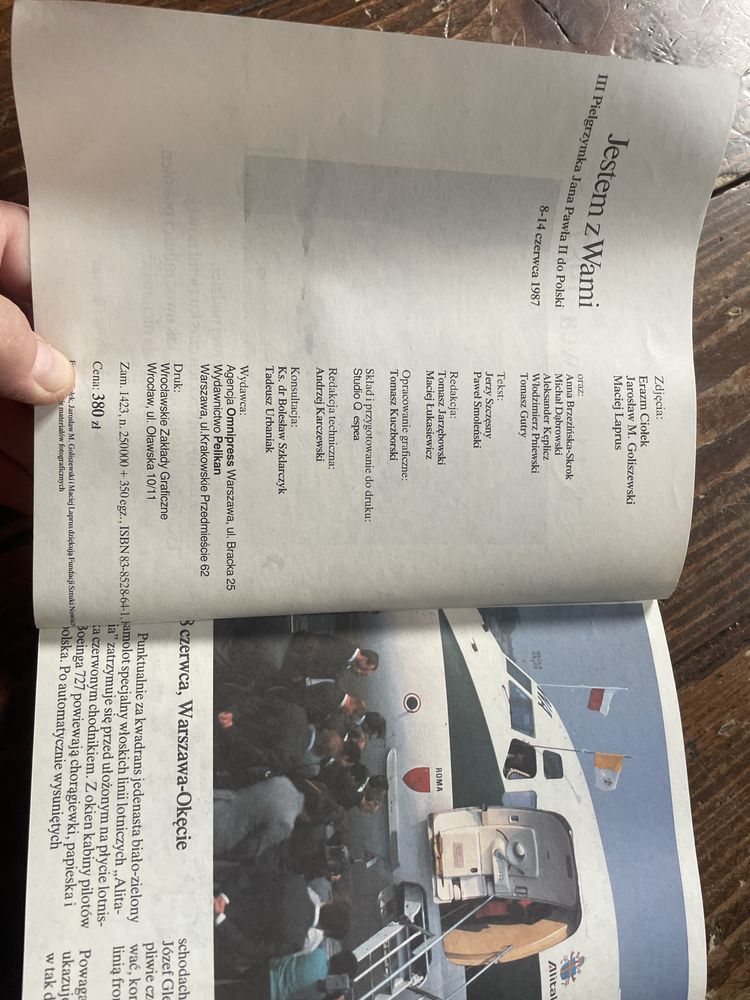 Książka album Jan Paweł II pielgrzymka papież Jestem z Wami