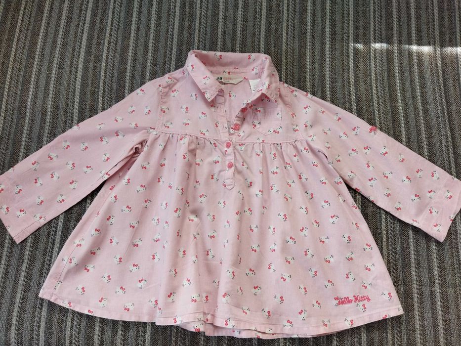 Сорочка 98см hello kitty h&m рубашка 2-3р. котики блука кофта 92см