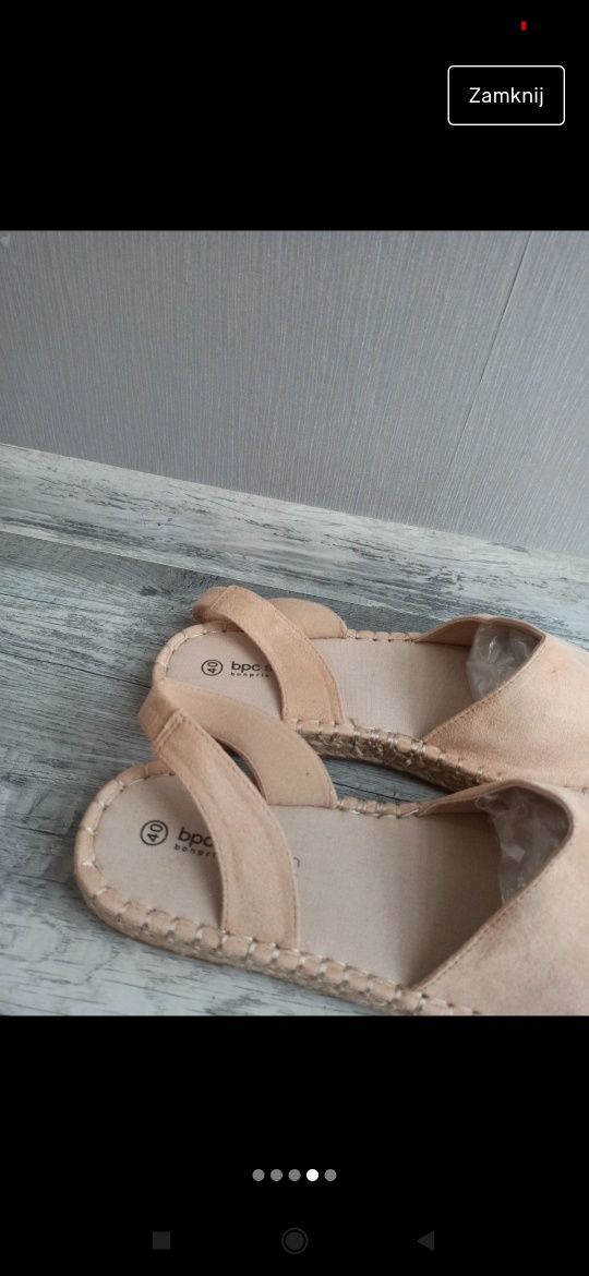 Brązowe buty espadryle rozmiar 40