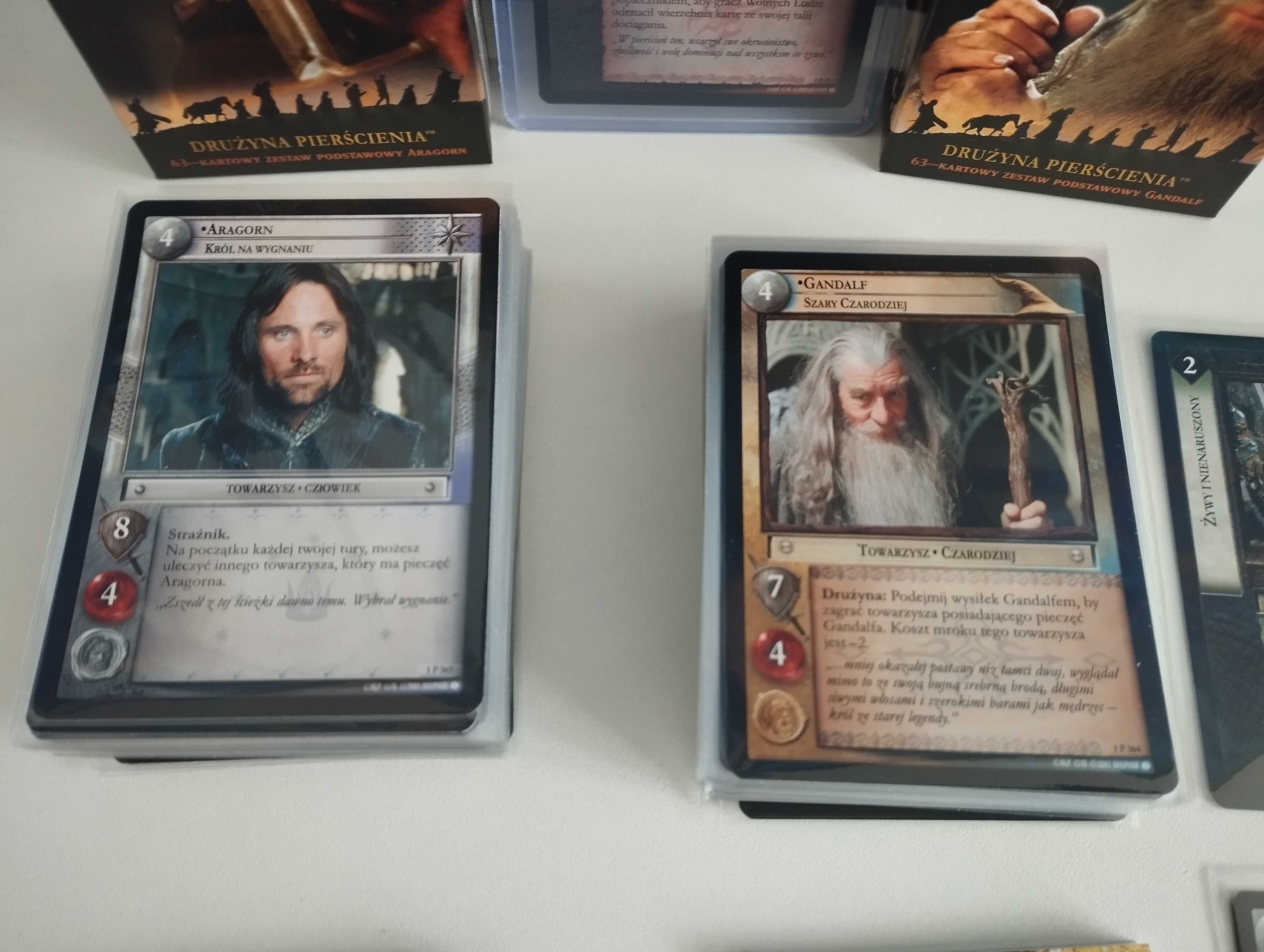 Władca Pierścieni Lord of The Rings TCG 2 talie startowe+8 rare+1 foil