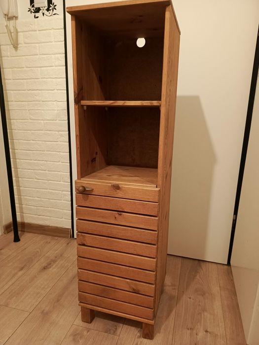Szafka słupek łazienkowa drewniana