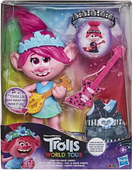 Поющая кукла Розочка, с аксессуарами Тролли 2 DreamWorks Trolls Hasbro