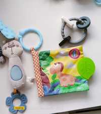 Zabawki sensoryczne książeczka piszczałka gryzak