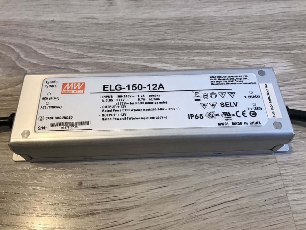 Zasilacz Mean Well ELG-150-12A IP65 |12V|