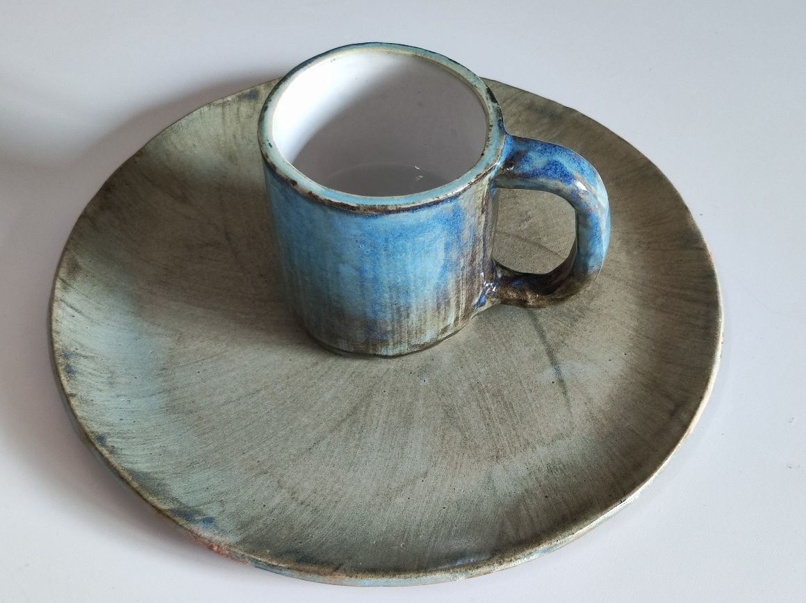 Kubek mug ceramika artystyczna handmade rękodzieło krzywasek