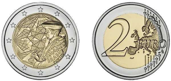 Moeda Euro Portugal comemorativa 2€ 35.º Aniversário Erasmus 2022