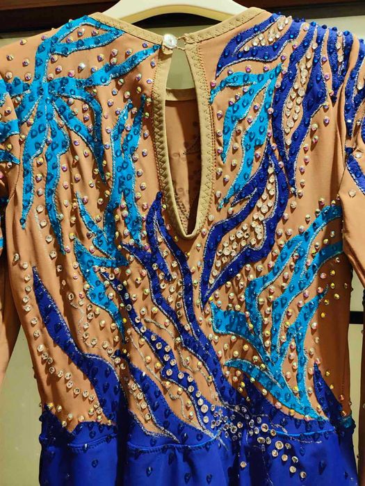 Оренда Синій комбінезон (костюм) для повітряної гімнастики