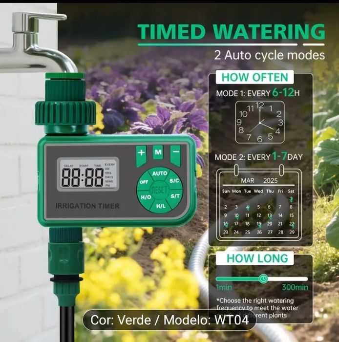 Temporizador inteligente para rega