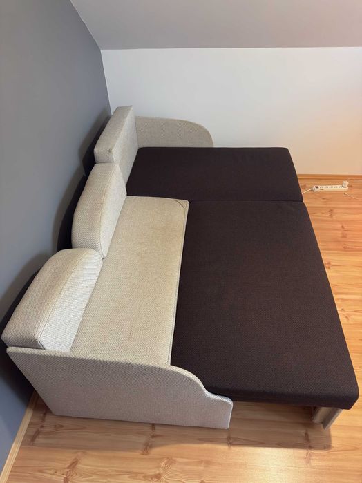 Narożnik rozkładany Młodzieżowy Wypoczynek Kanapa Sofa 2x pojemnik