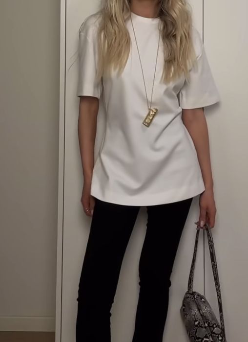 Біла/молочна футболка Mango, розмір S