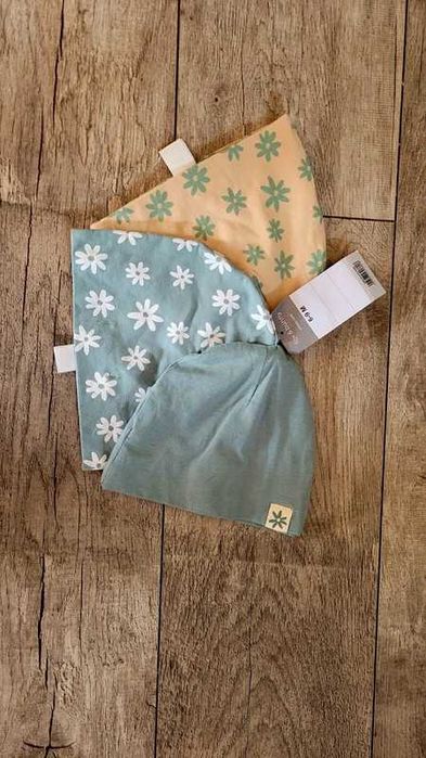 Sinsay 3 czapki bawełniane wiosenne nowe