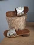 Zlote klapki Oh my sandals roz 38/39