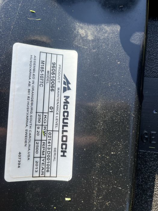 Traktorek kosiarka Mcculloch M185-TC107.18,5km