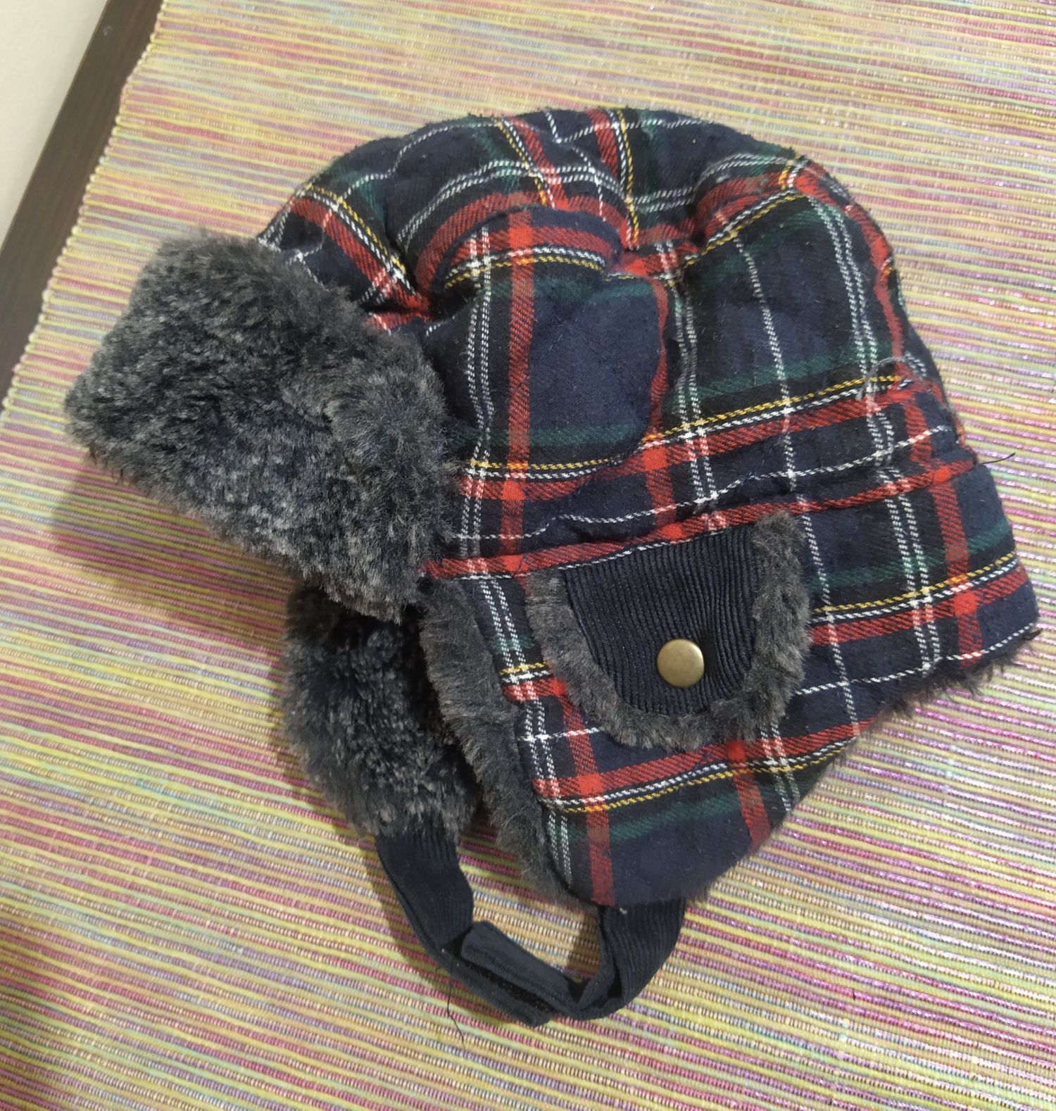 Zimowa czapka z nausznikami rozmiar 1-2 lata