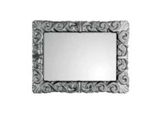 J&J lustro CLARISSE 95x70 SILVER - wyprzedaż ekspozycji