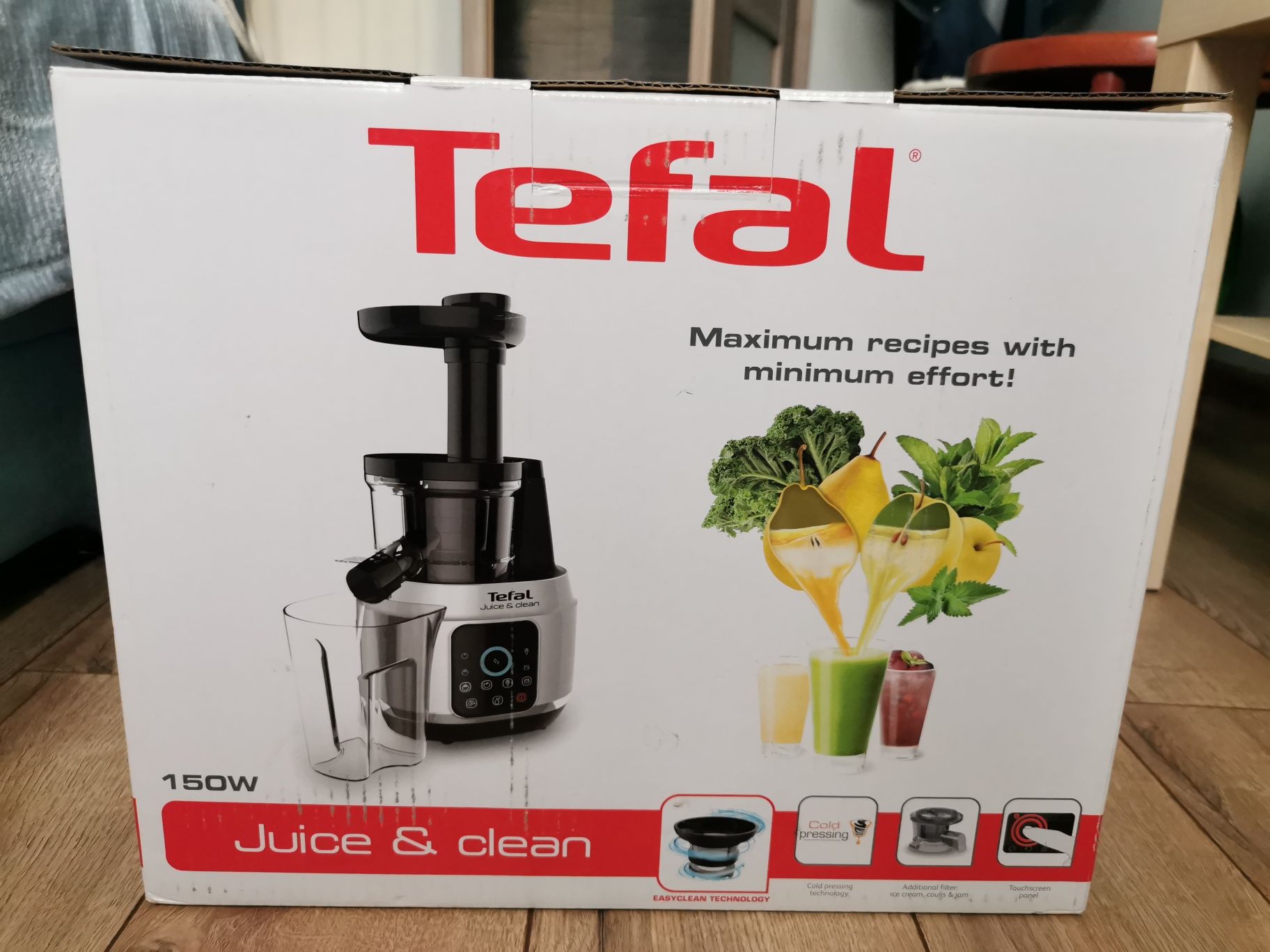 Wyciskarka wolnoobrotowa TEFAL JUICE&CLEAN ZC420E