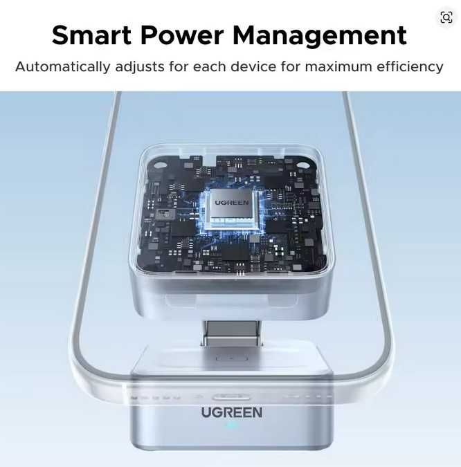 UGREEN MFi 2-in-1 Magsafe Charger Qi2.2 25W. Новинка для 16-17 iphone