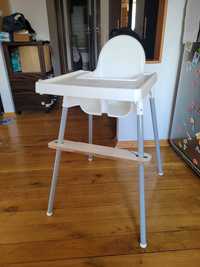 Krzesełko do karmienia Ikea z dodatkowym regulowanym podnóżkiem