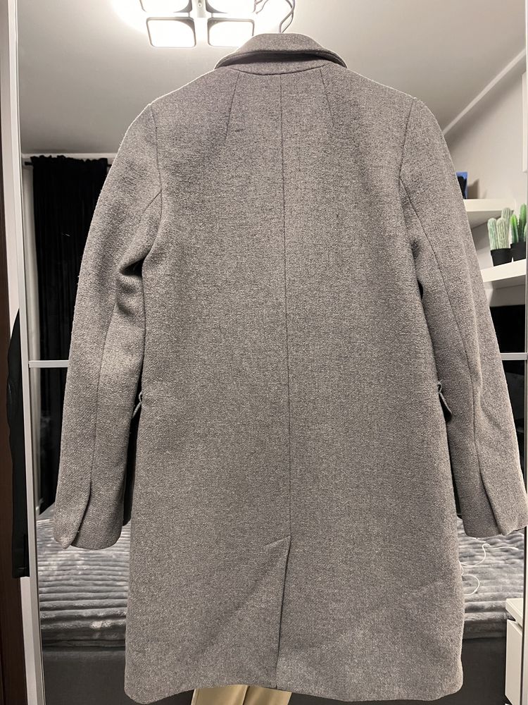 Szary płaszcz Zara r. 36