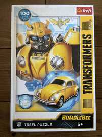 Puzzle Trefl 100, 5+, jak nowe Transformers Bumblebee