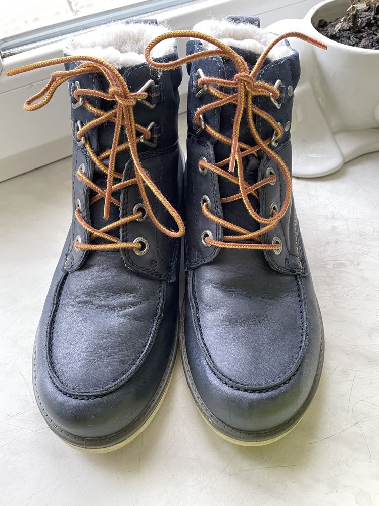 Кожаные зимние ботинки Ecco Gore-tex 39 р