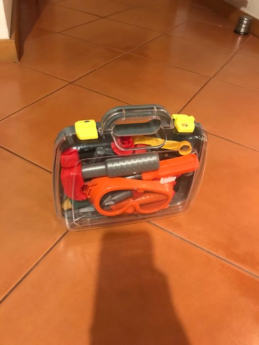 Mala ferramentas de plástico para crianças