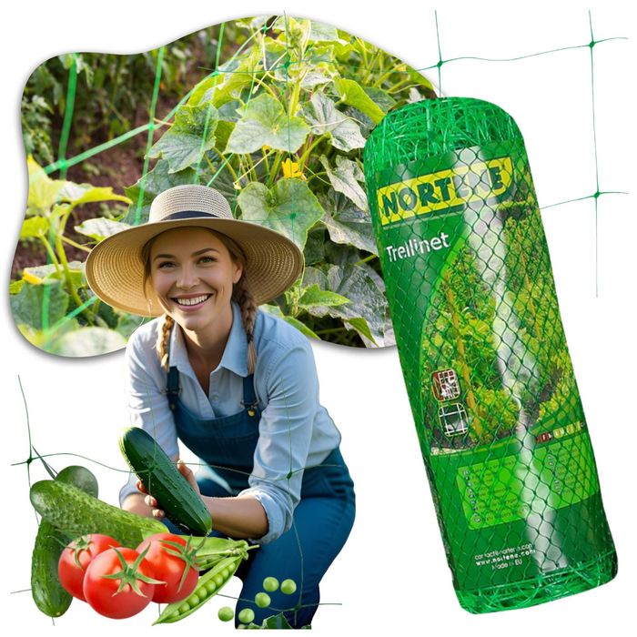 Siatka Na Ogórki Pomidory 1,7x10m Do Fasoli Pnączy Podpora