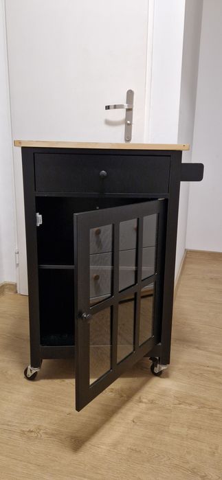 SoBuy FKW98-SCH Wózek kuchenny z 1 drzwiami i szufladą