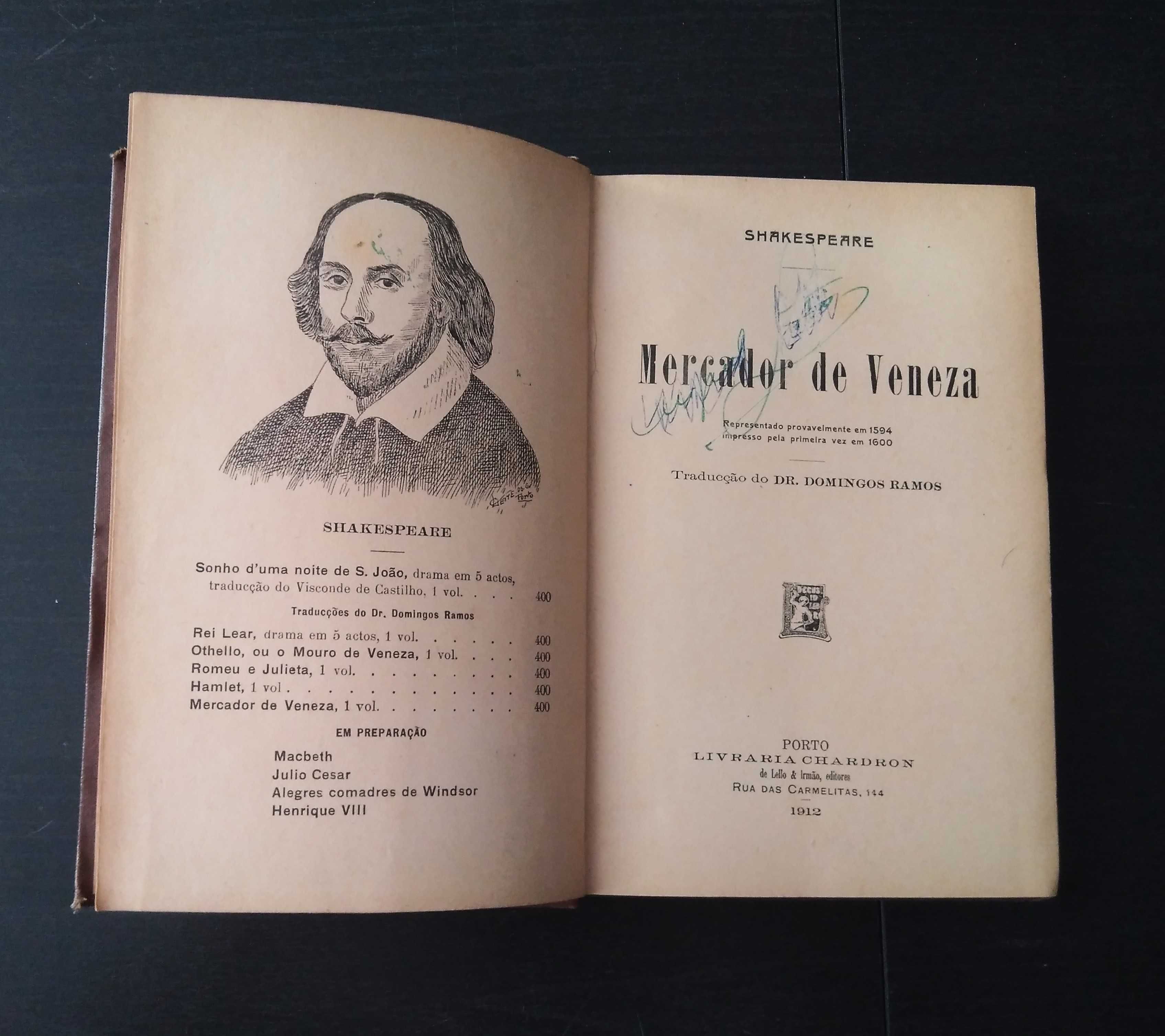 Raridade - Shakespeare - Mercador de Veneza