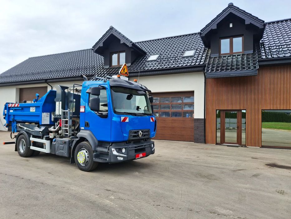 Renault D16 Skrapiarka CTP Constructeur Naprawa Asfaltu Rozsypywacz Grysu Wywrotka  Wywrotka Skrapiarka Lanca Tył Na Poduszkach Naprawa Dróg Asfaltu